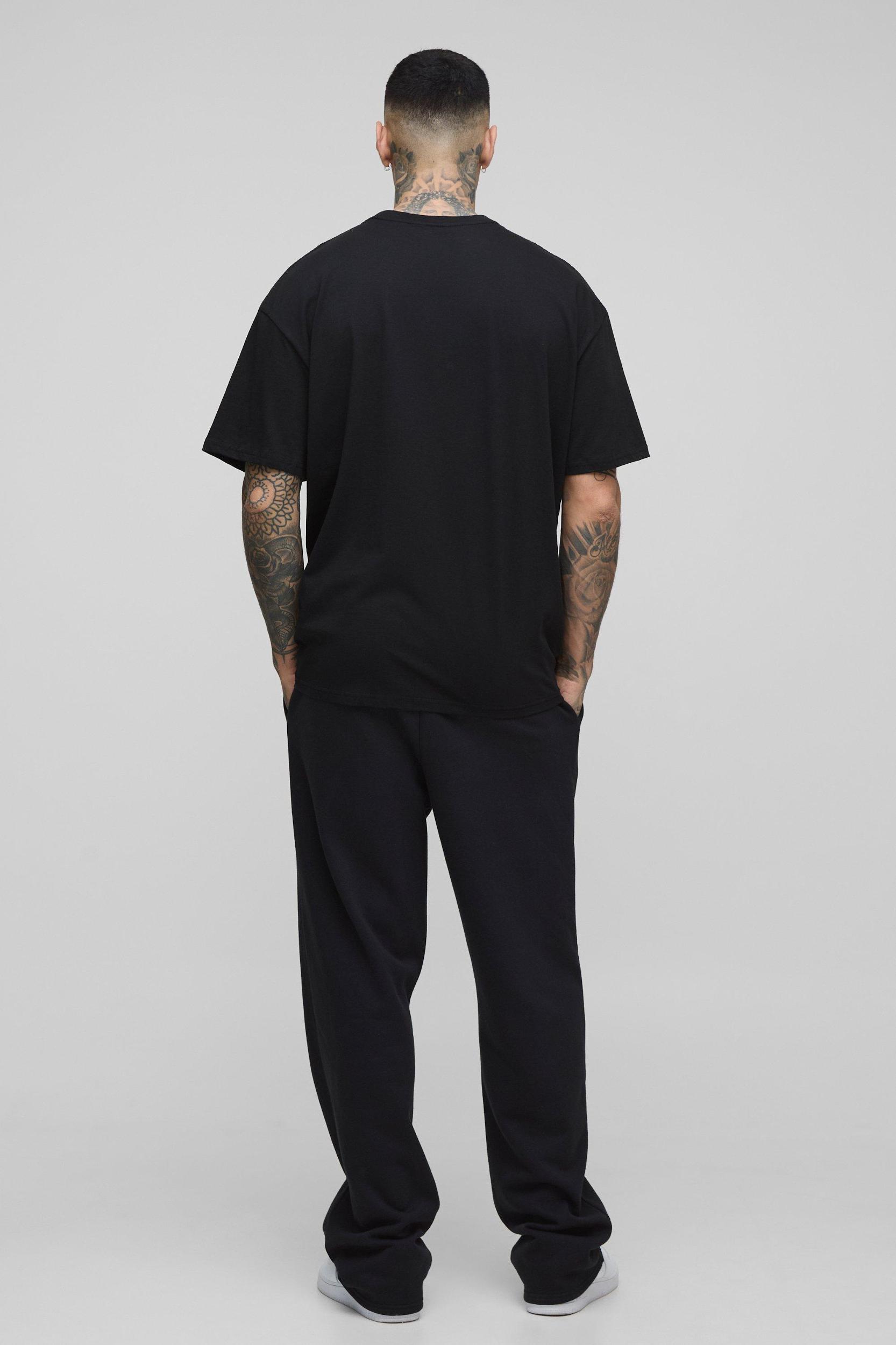 Tall Oversized Ice Cube License Print T-Shirt | boohooMAN USA Product Image