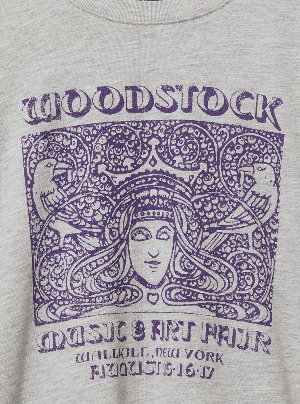 Woodstock Oversized Cotton Crew Tunic Tee Product Image