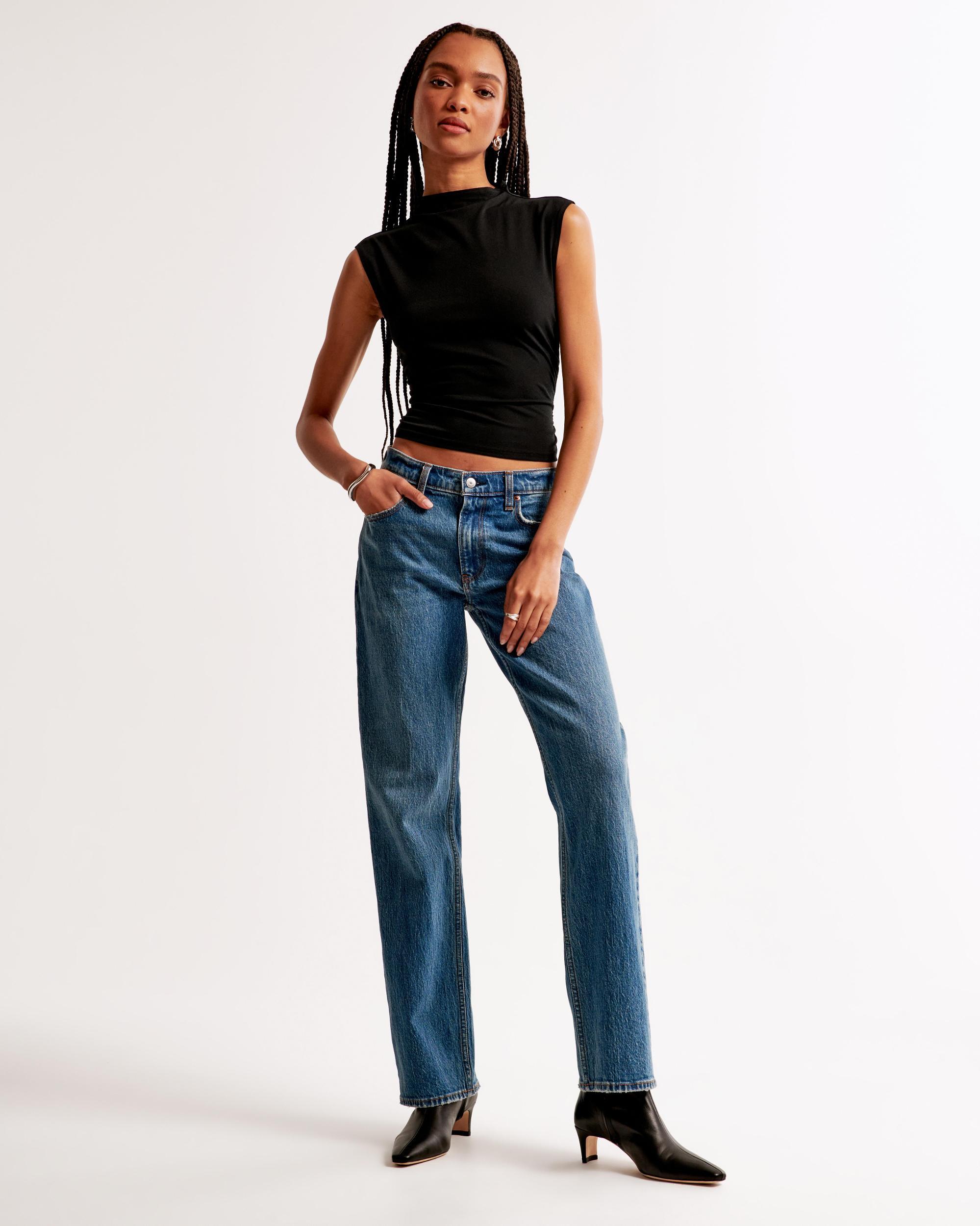 Long-Sleeve Grown-On Mockneck Top Product Image