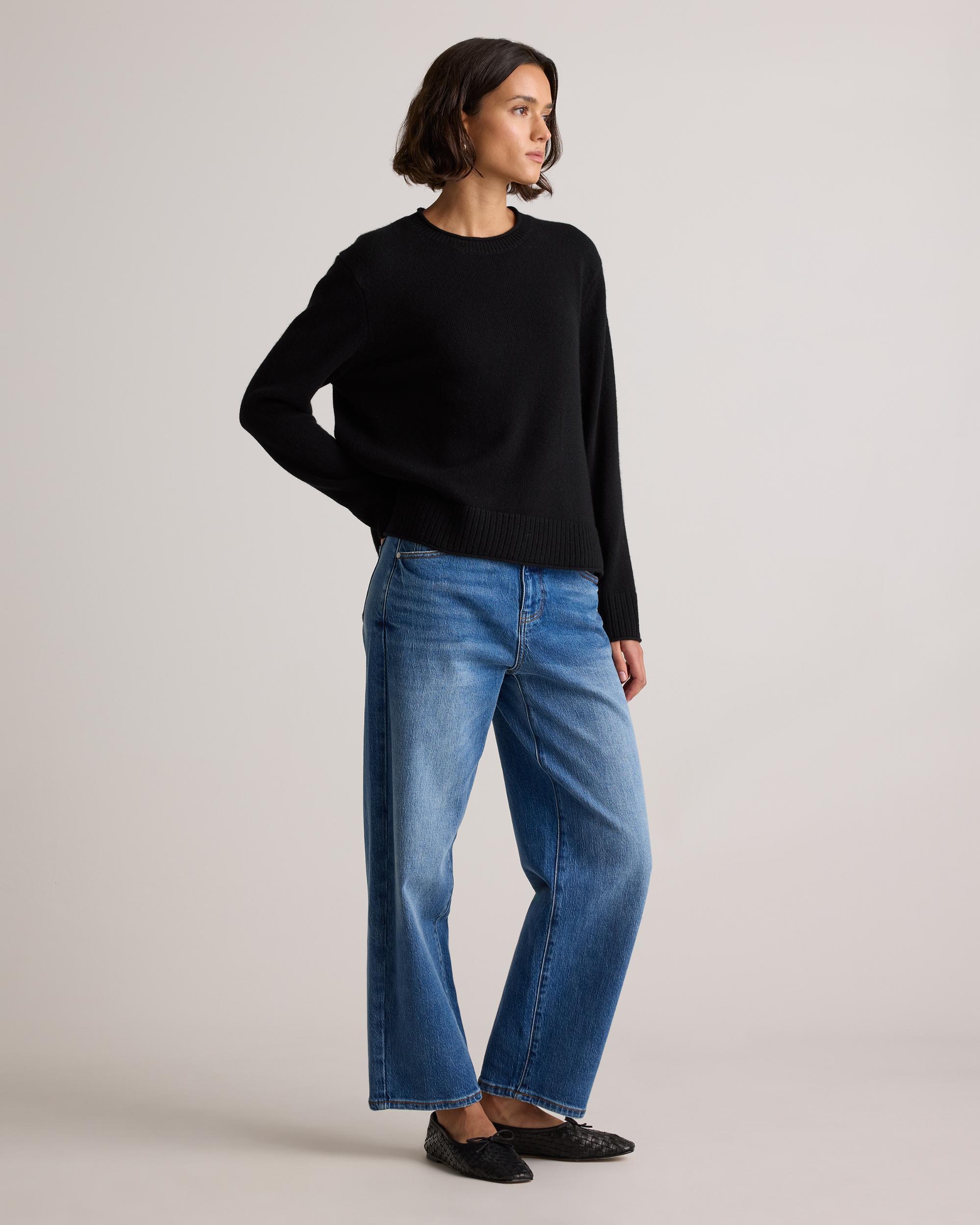 Quince | Women's Mongolian Cashmere Boxy Crewneck Sweater Size XL Product Image