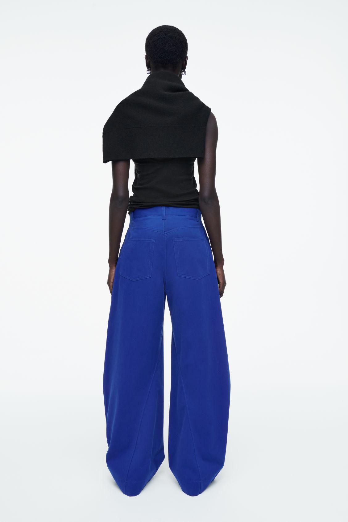 DECONSTRUCTED COTTON BARREL-LEG PANTS Product Image