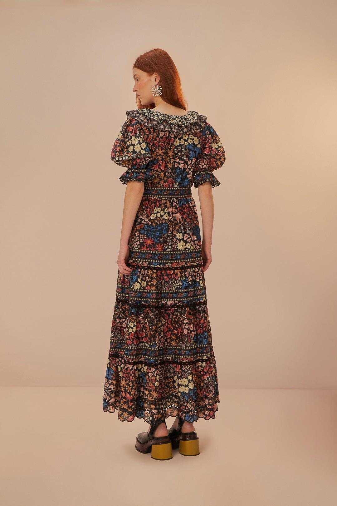 Black Jujus Garden Maxi Dress, JUJUS GARDEN BLACK / XXS Product Image
