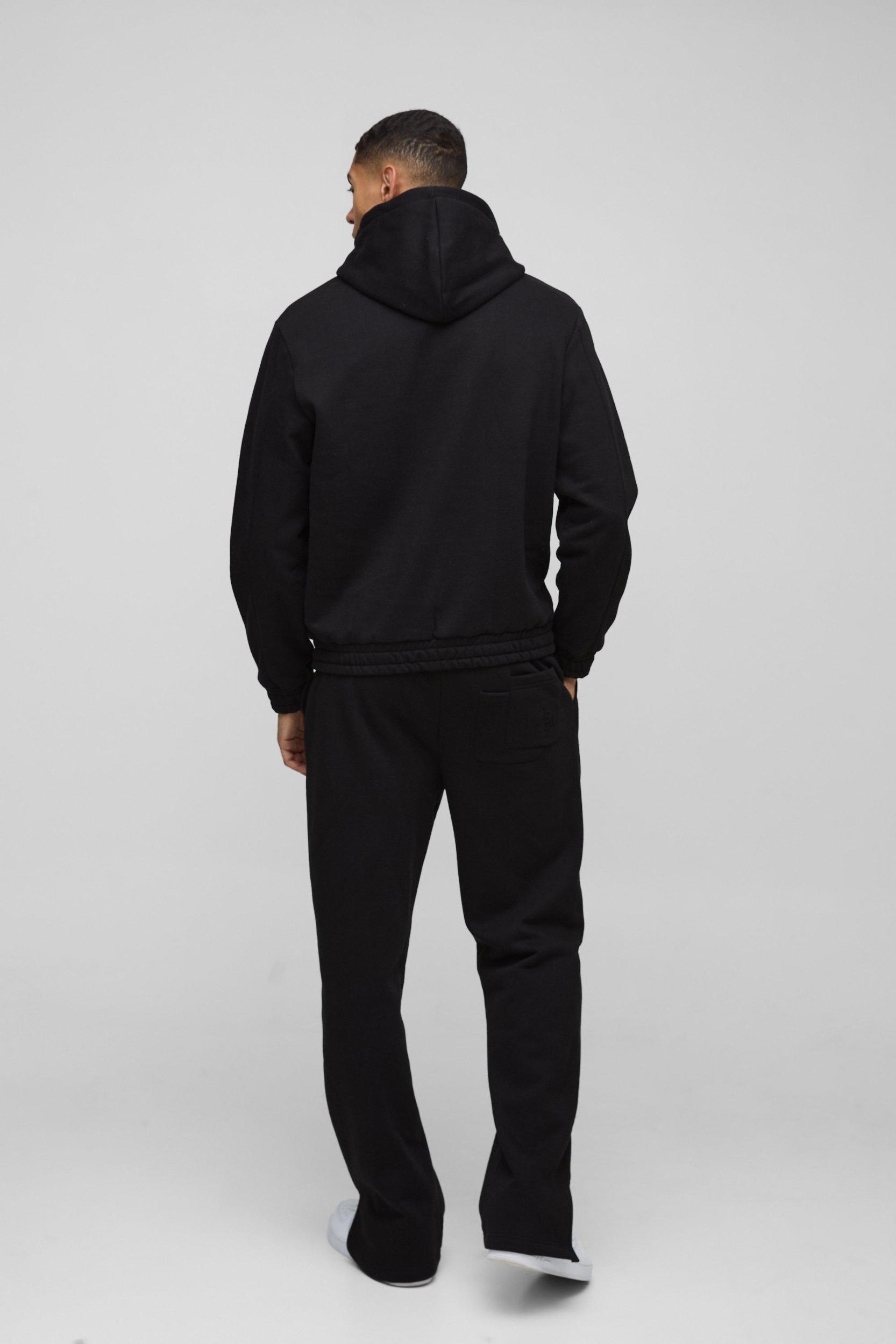Regular Fit Embossed Heavyweight Hoodie | boohooMAN USA Product Image