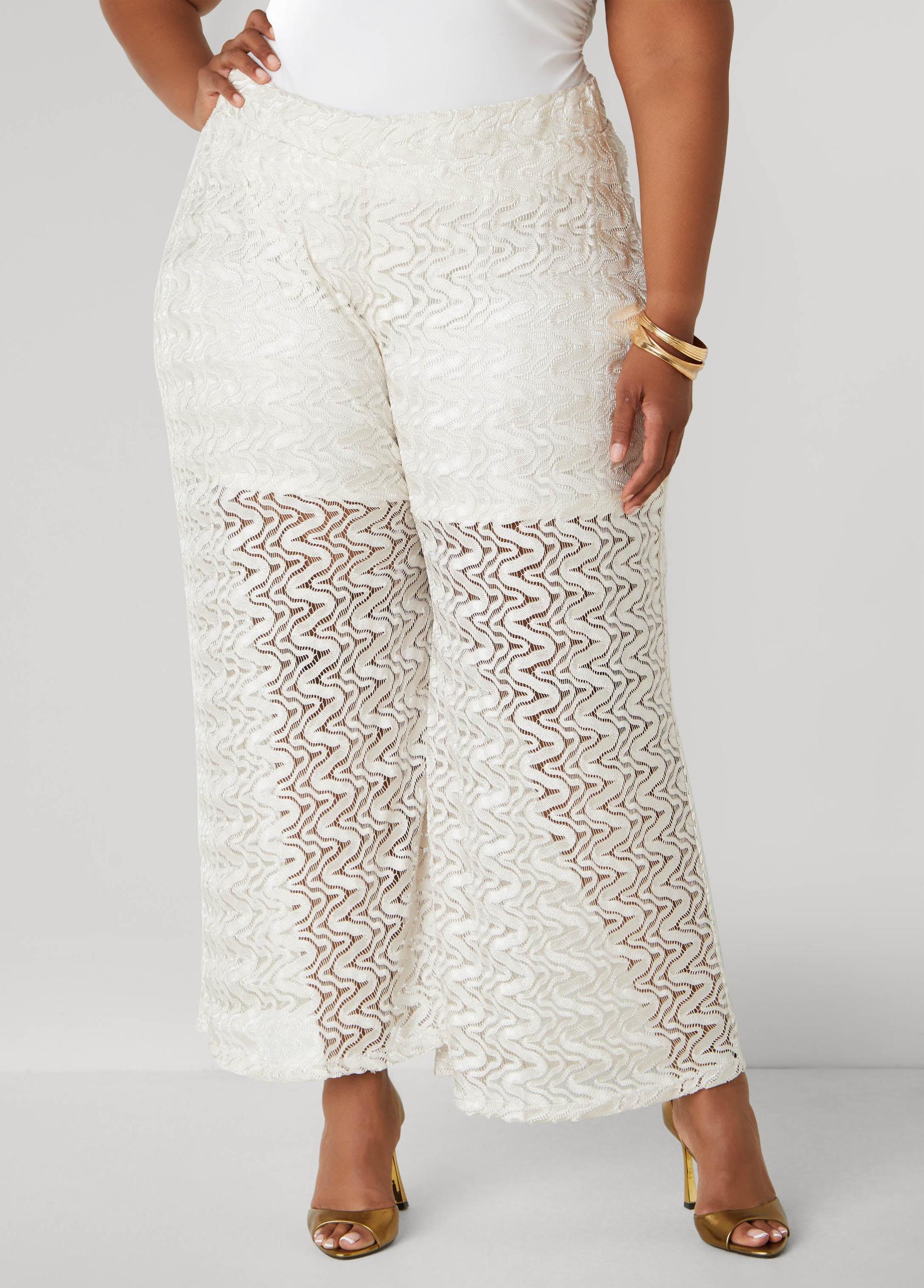 Wide Leg Lace Pants Product Image
