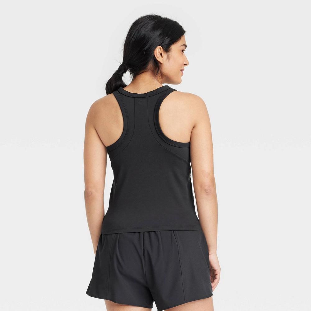 Womens High Neck Racerback Tank Top - All In Motion Black Product Image