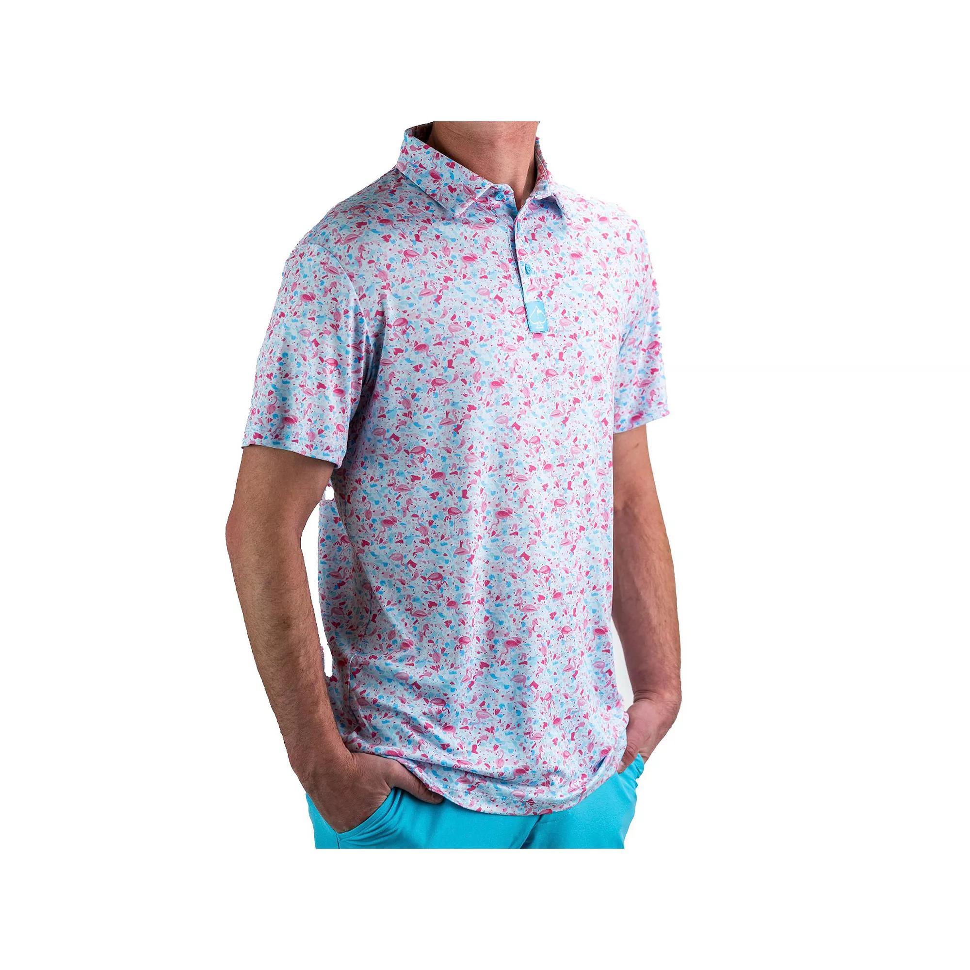 Pins and Aces Men's Golf Polo, Size: Medium, Light Blue Product Image
