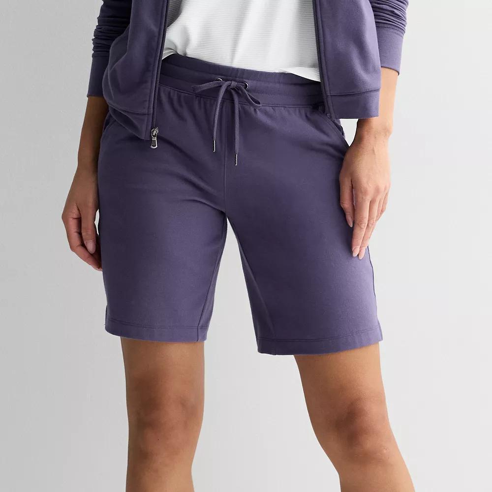 Womens Tek Gear Essential Bermuda Shorts Medium Ink Grey Product Image