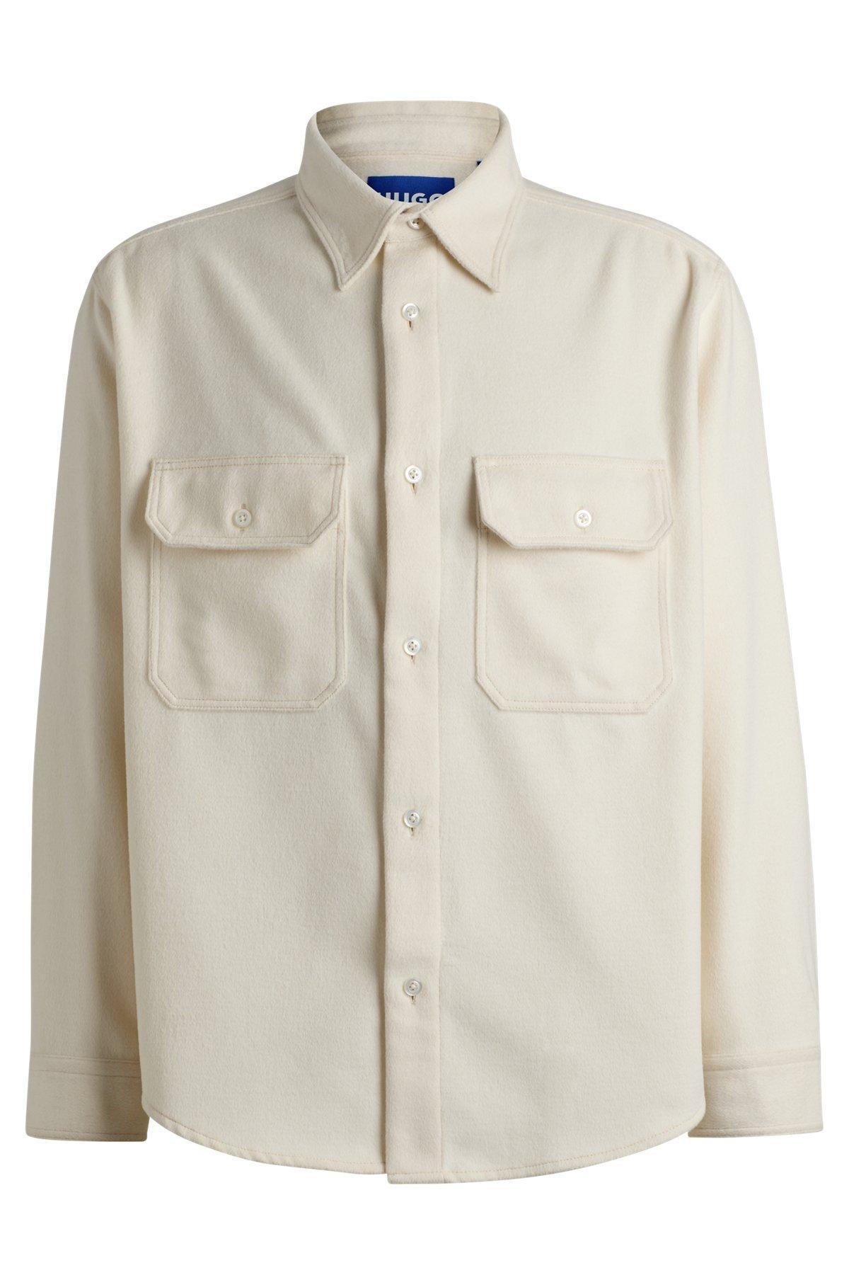 Oversize-fit shirt in brushed flannel Product Image