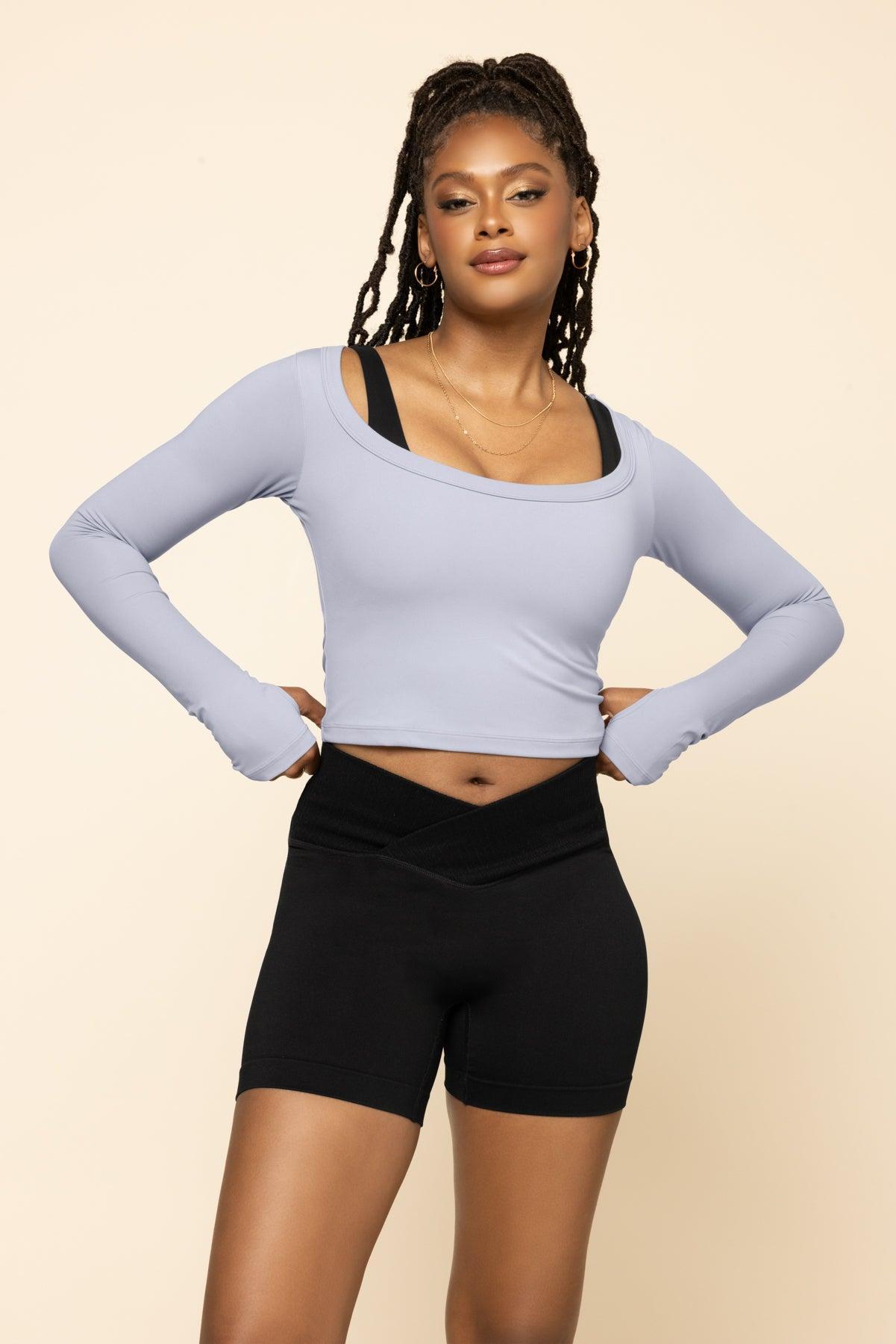 Your Favorite Long Sleeve Reversible Top - Digital Lavender Product Image