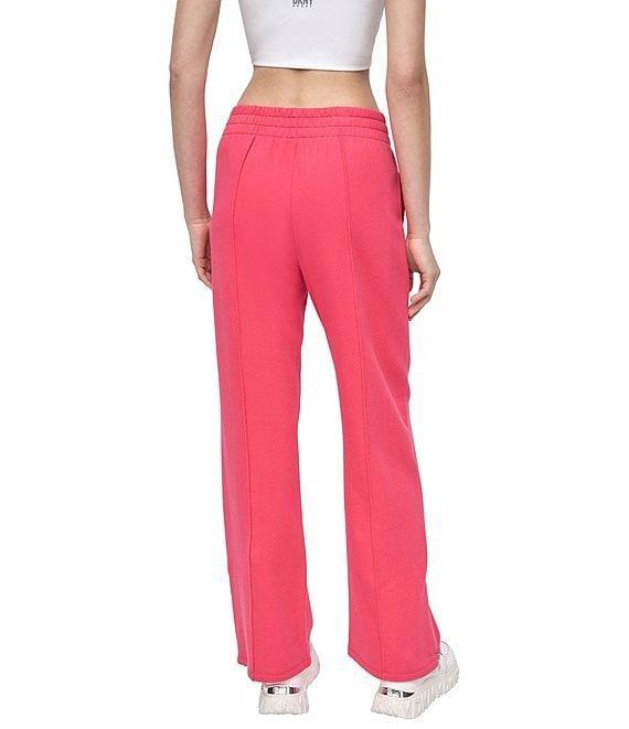 DKNY Sport by Donna Karan French Terry High-Rise Zip Hem Track Pants Product Image
