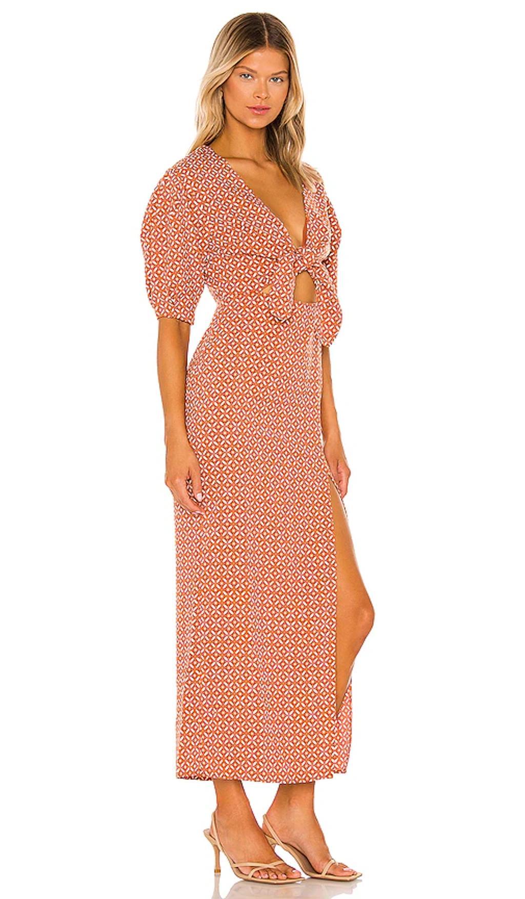 HOUSE OF HARLOW 1960 X Sofia Richie Vincenza Maxi Dress In Geo Tile Print Product Image