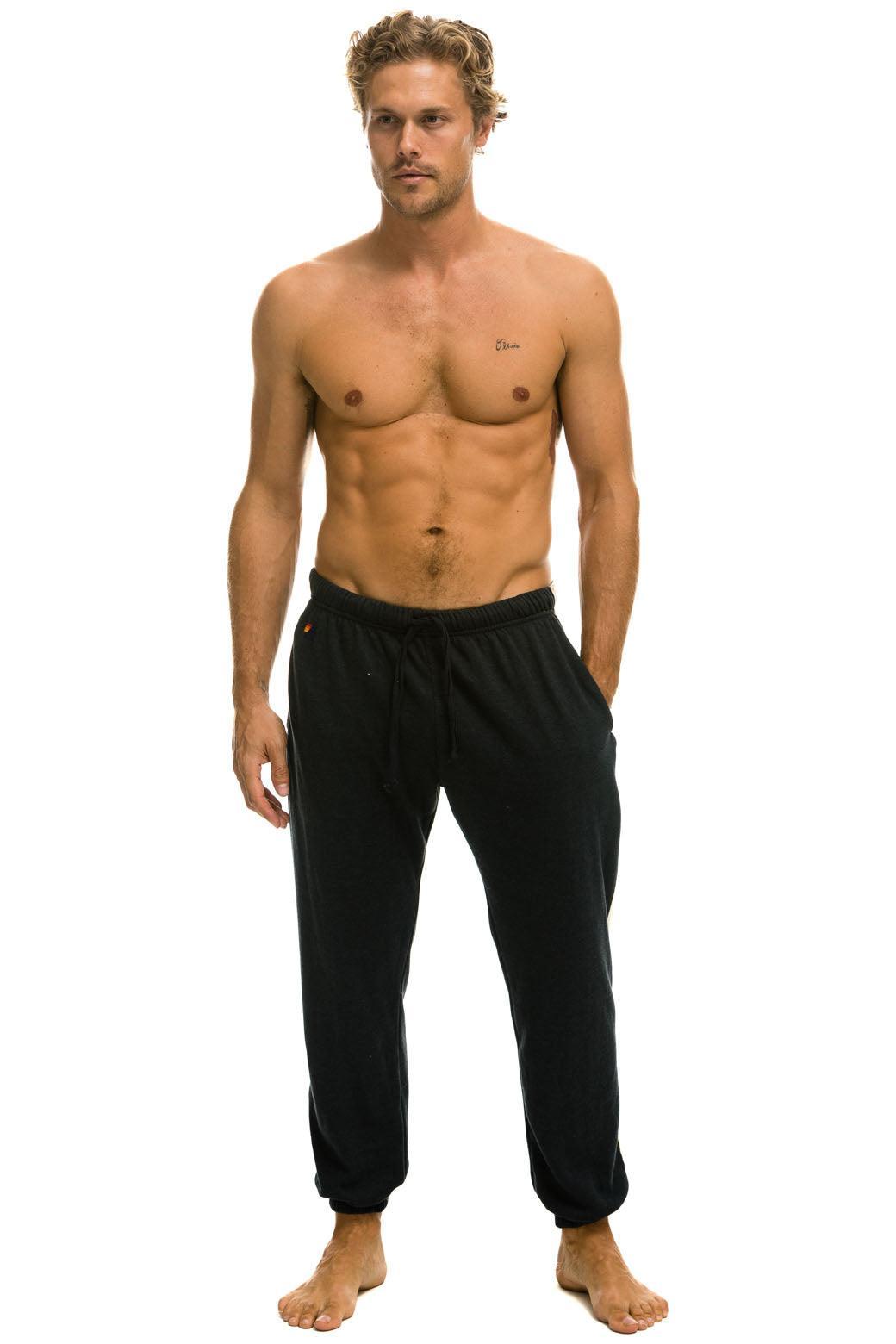 5 STRIPE SWEATPANTS - CHARCOAL // GREY Male Product Image