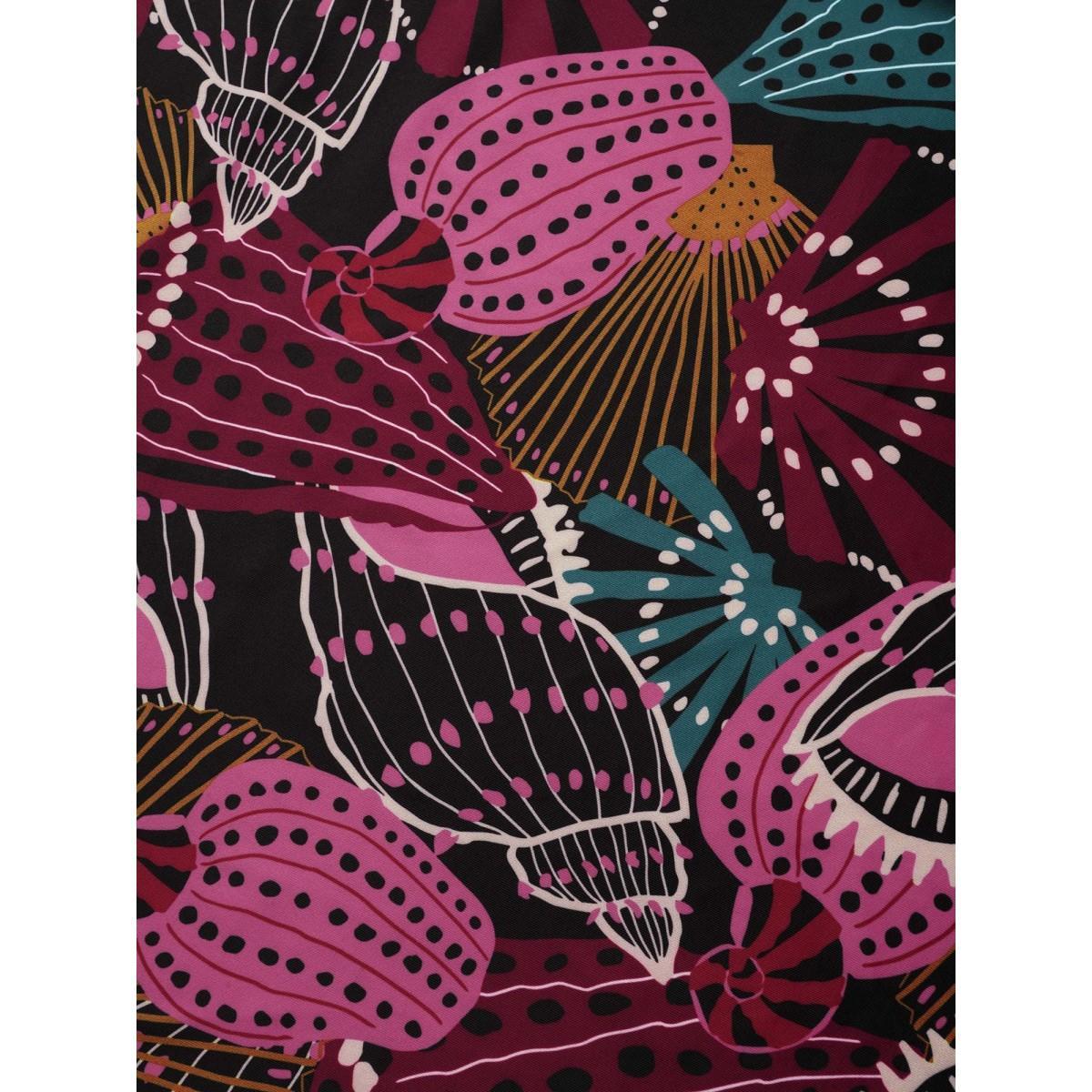 Plus Size V Neck Marine Elements Print Swim Dress Women's Swimwear Multicolor Beach Bodycon V-neck High stretch Curve Swim Dresses BloomChic 18-20/2X Product Image