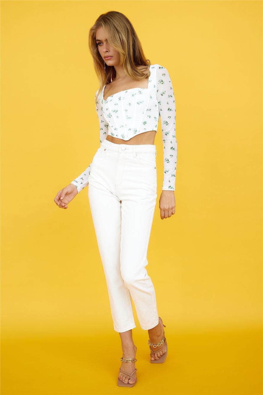 Picnic In The Park Corset White Product Image