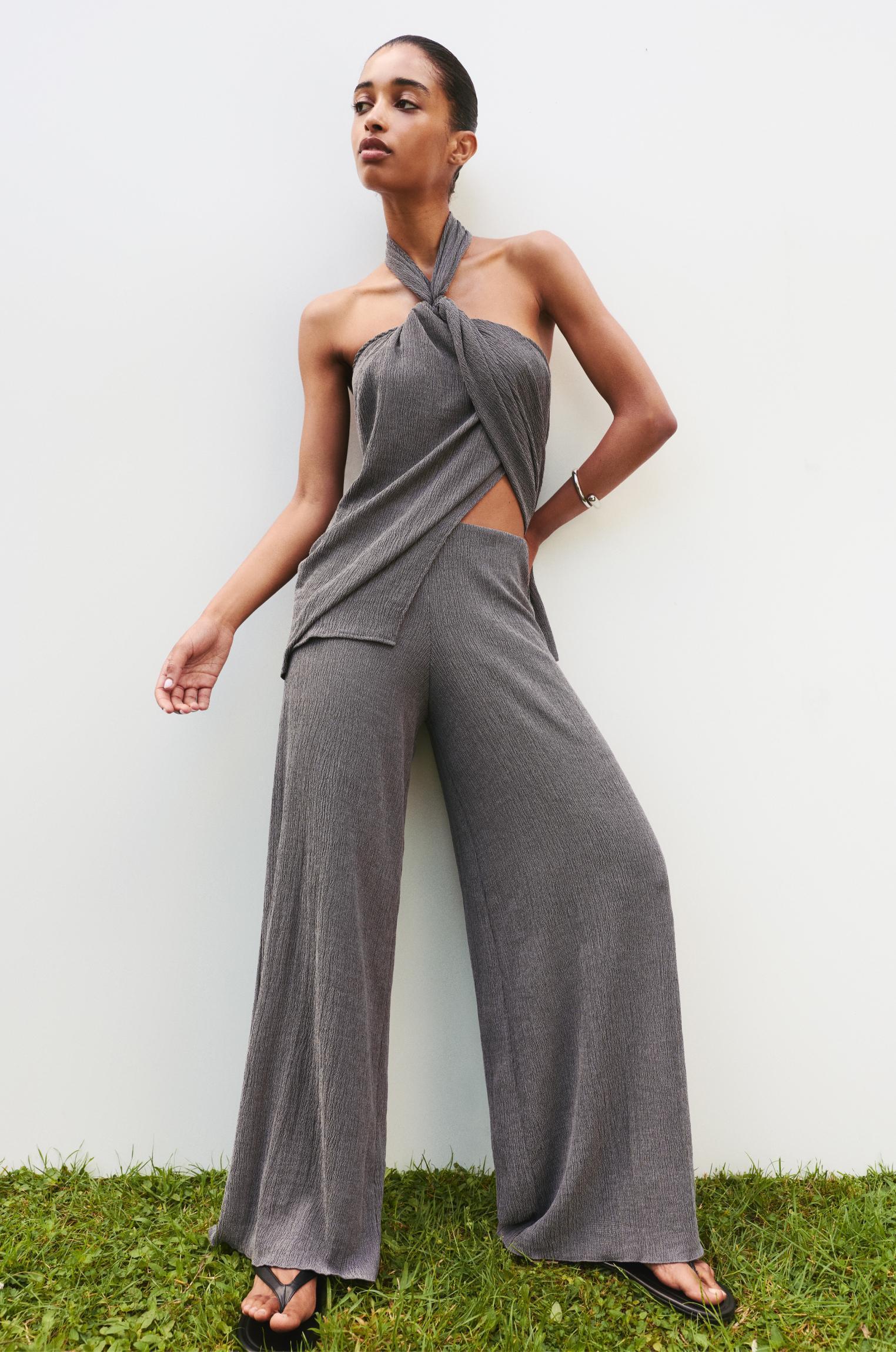 Rustic wide-leg pants Product Image