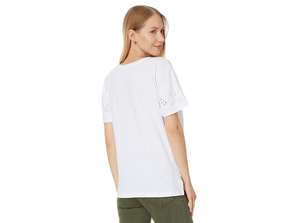 Mod-o-doc Embroidered Short Sleeve Crew Tee Women's Clothing Product Image