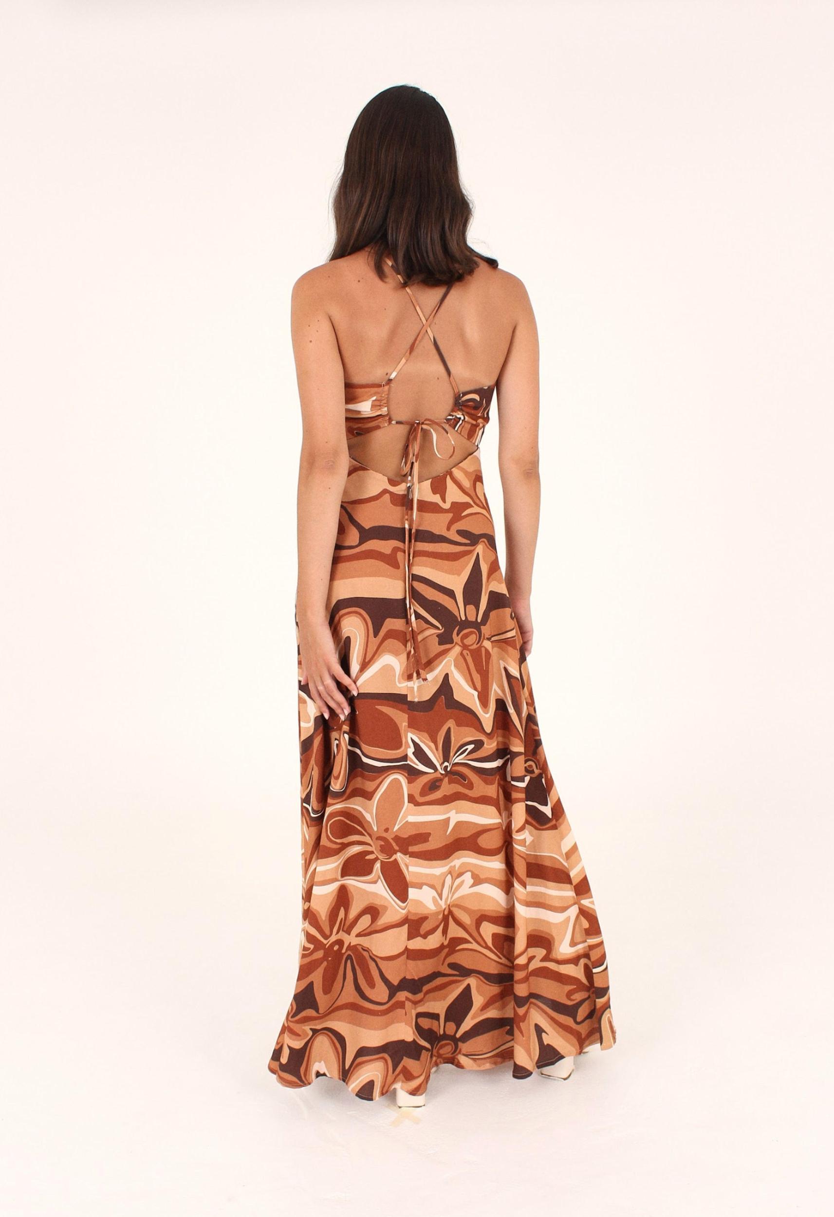 Sage Dress in Brown Product Image