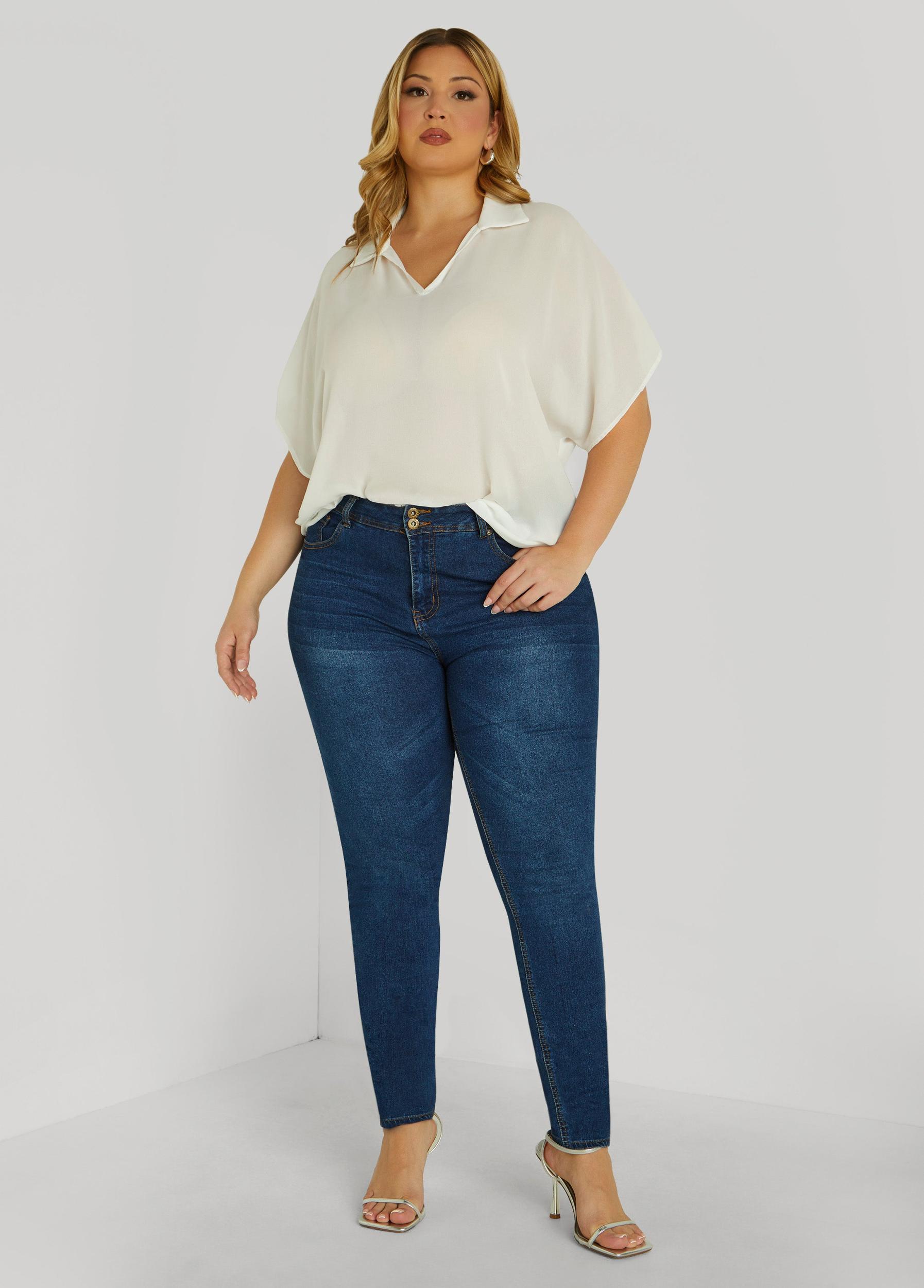 V Neck Crepe Blouse Product Image