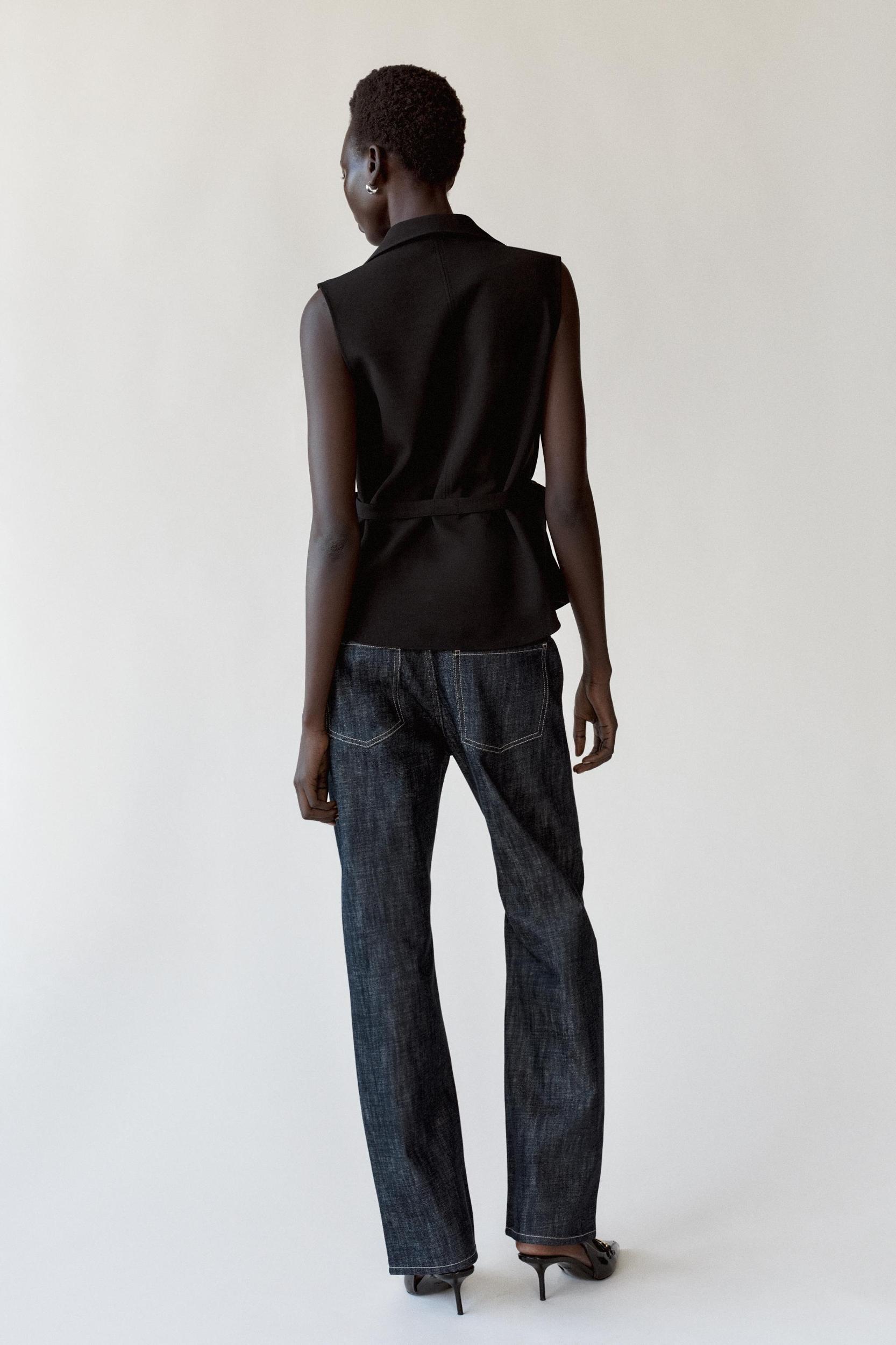 BELTED CREPE SHIRT Product Image