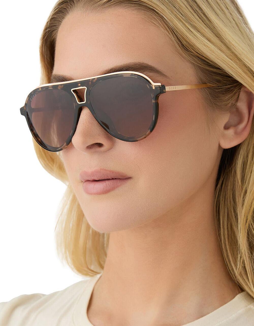 DIFF EYEWEAR Tosca III Womens Polarized Sunglasses - TORTOISE Product Image