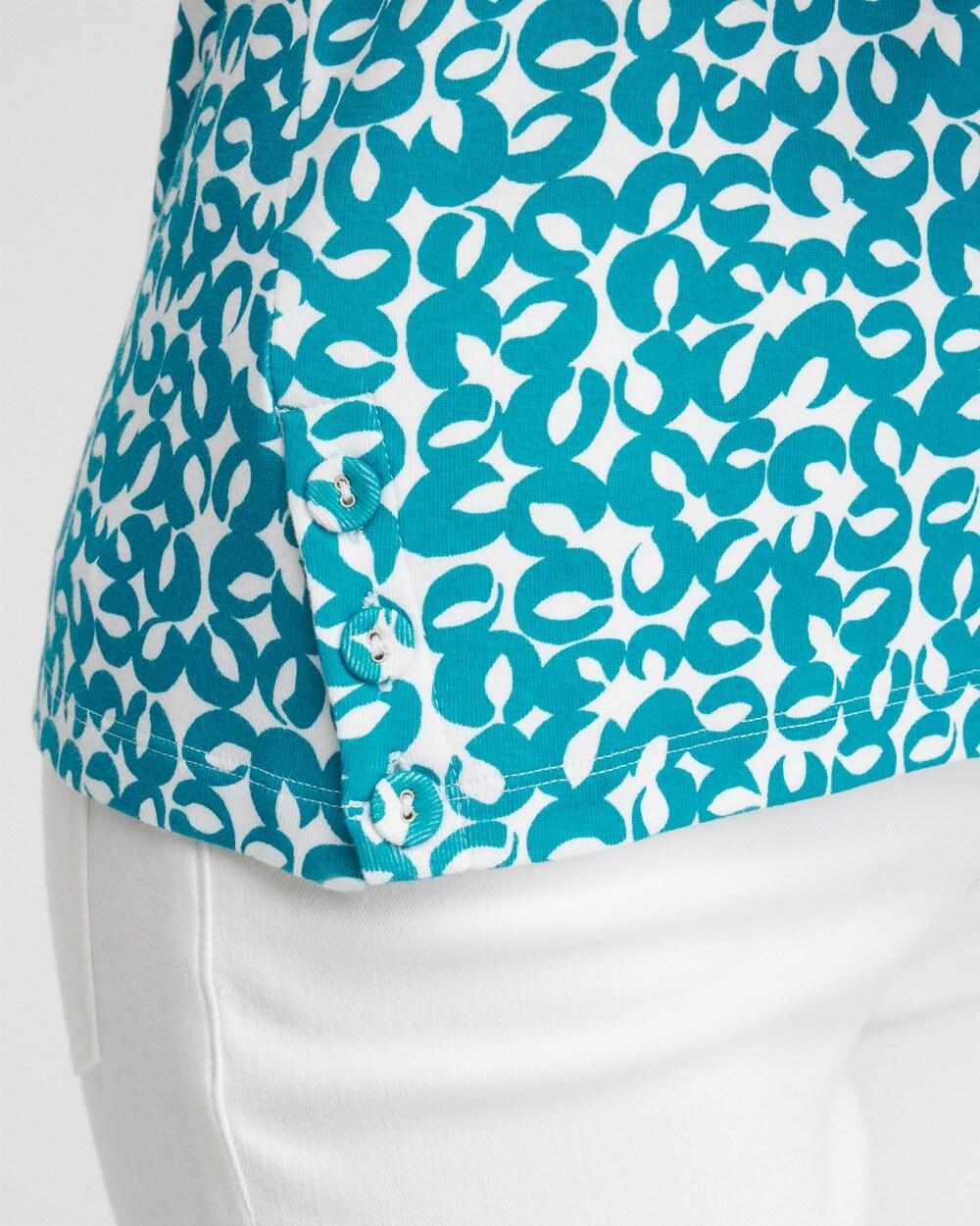 Geo Print Button Detail Tank Product Image