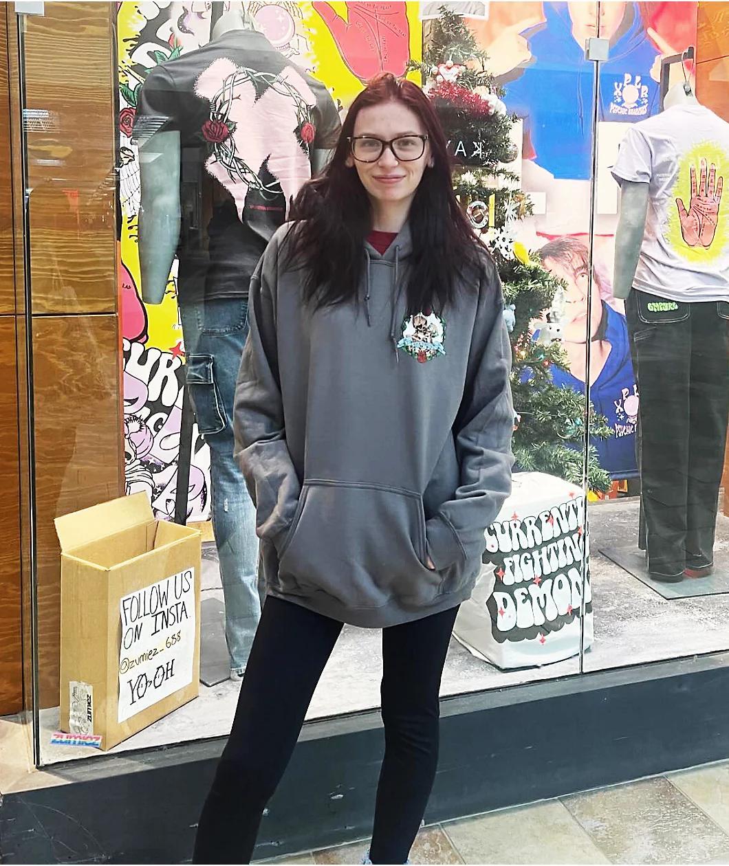 XPLR Deadly Love Charcoal Hoodie Product Image