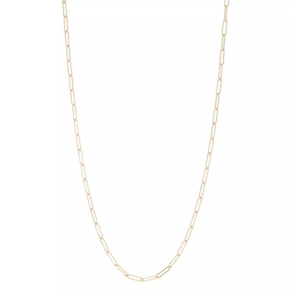 Jordan Blue Men's 14k Gold Filled 4.1 mm Paper Clip Chain Necklace, Size: 24" Product Image