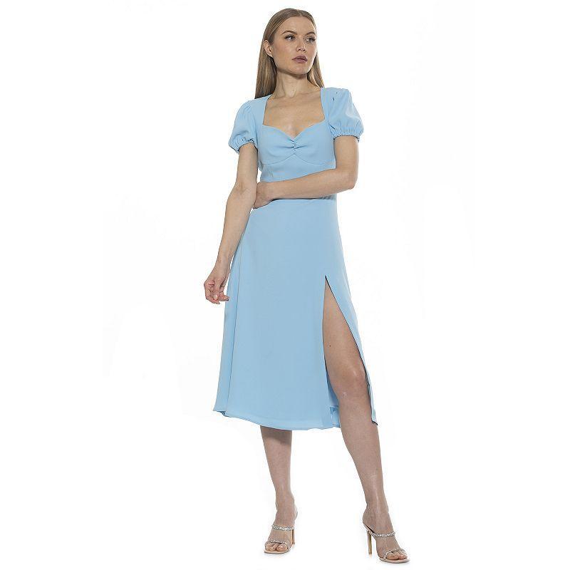 Women's ALEXIA ADMOR Gracie Fit & Flare Dress, Size: 4, Yellow Garden Product Image