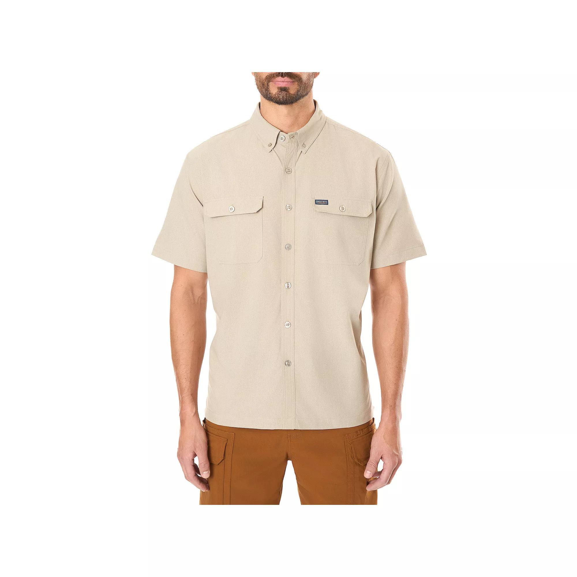 Men's Smith's Workwear Quick Dry Performance Shirt, Size: XL, Luna Gray Product Image