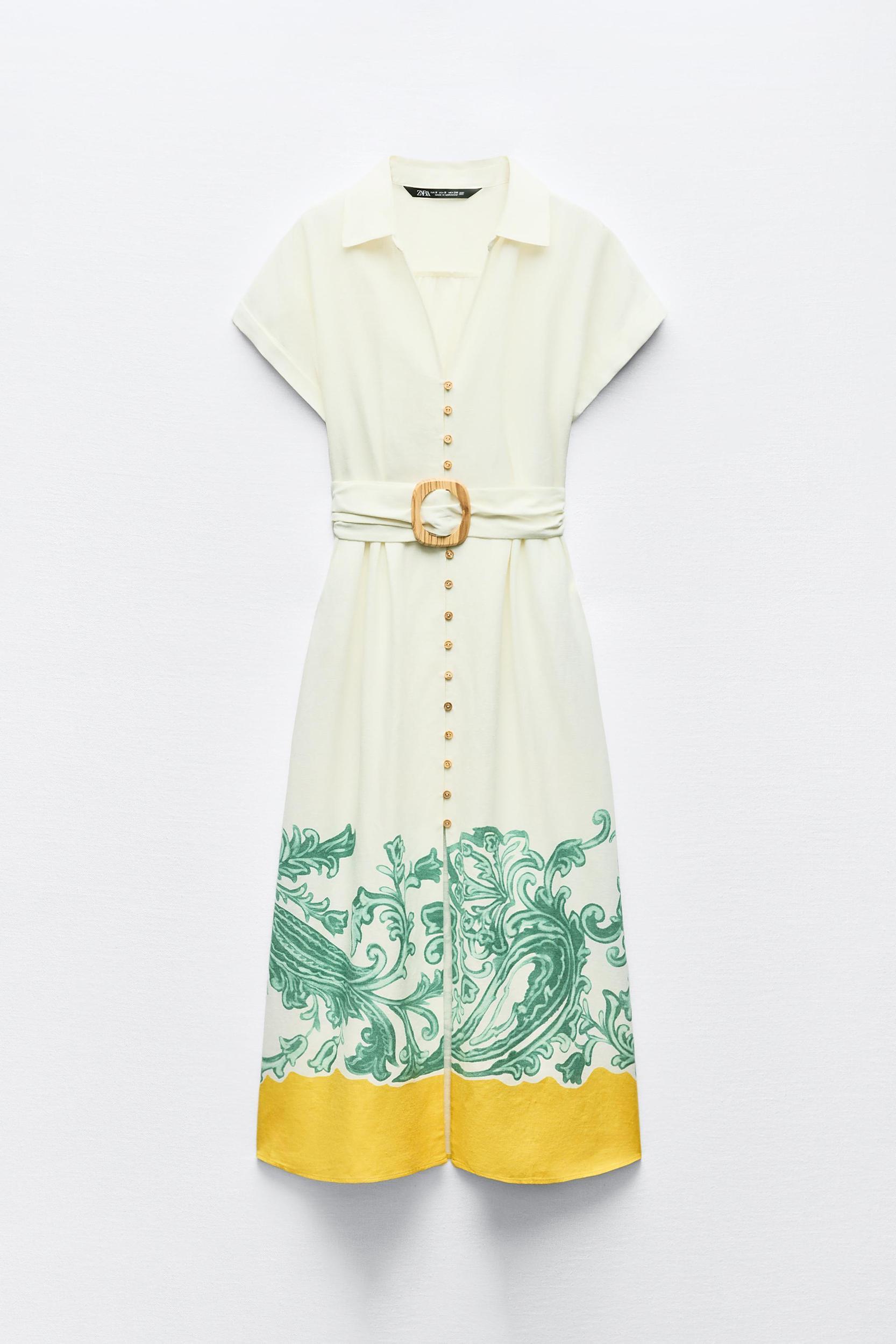 GRECIAN PRINT SHIRT DRESS Product Image