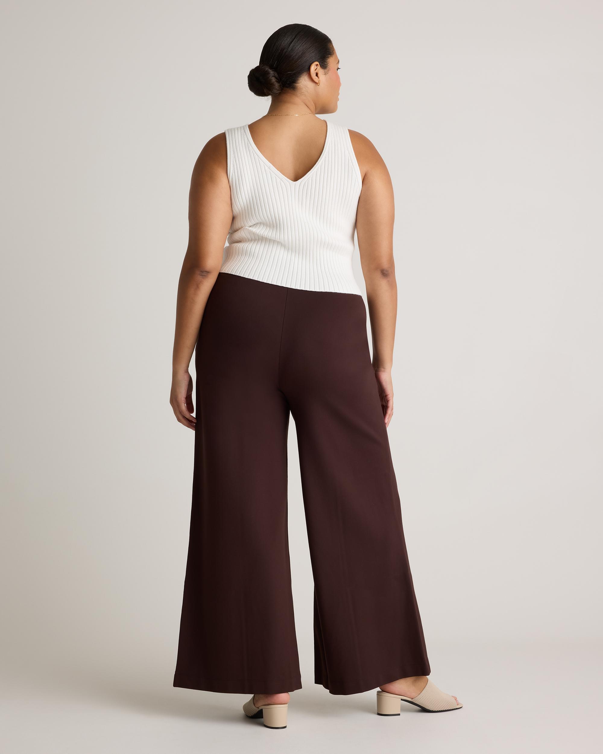Quince | Women's Ultra-Stretch Ponte Super Wide Leg Pants Rayon Product Image