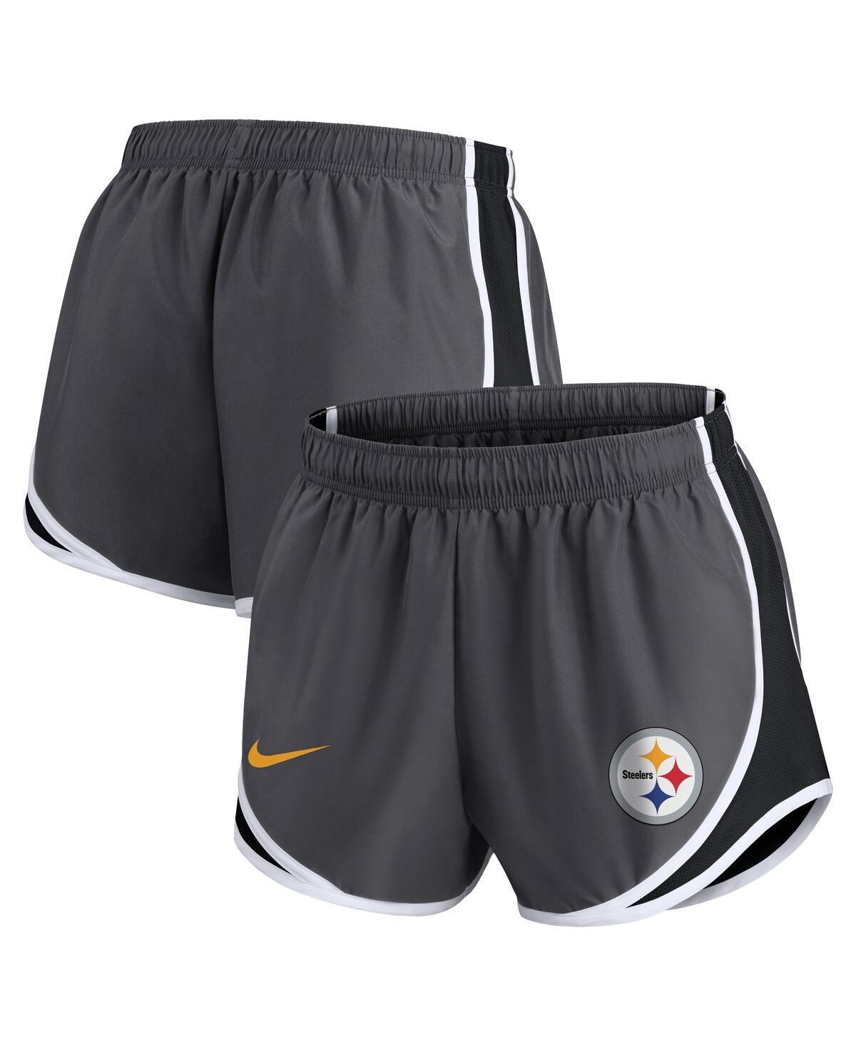 Women's Nike Charcoal Los Angeles Rams Logo Performance Tempo Shorts, Size: Large Product Image