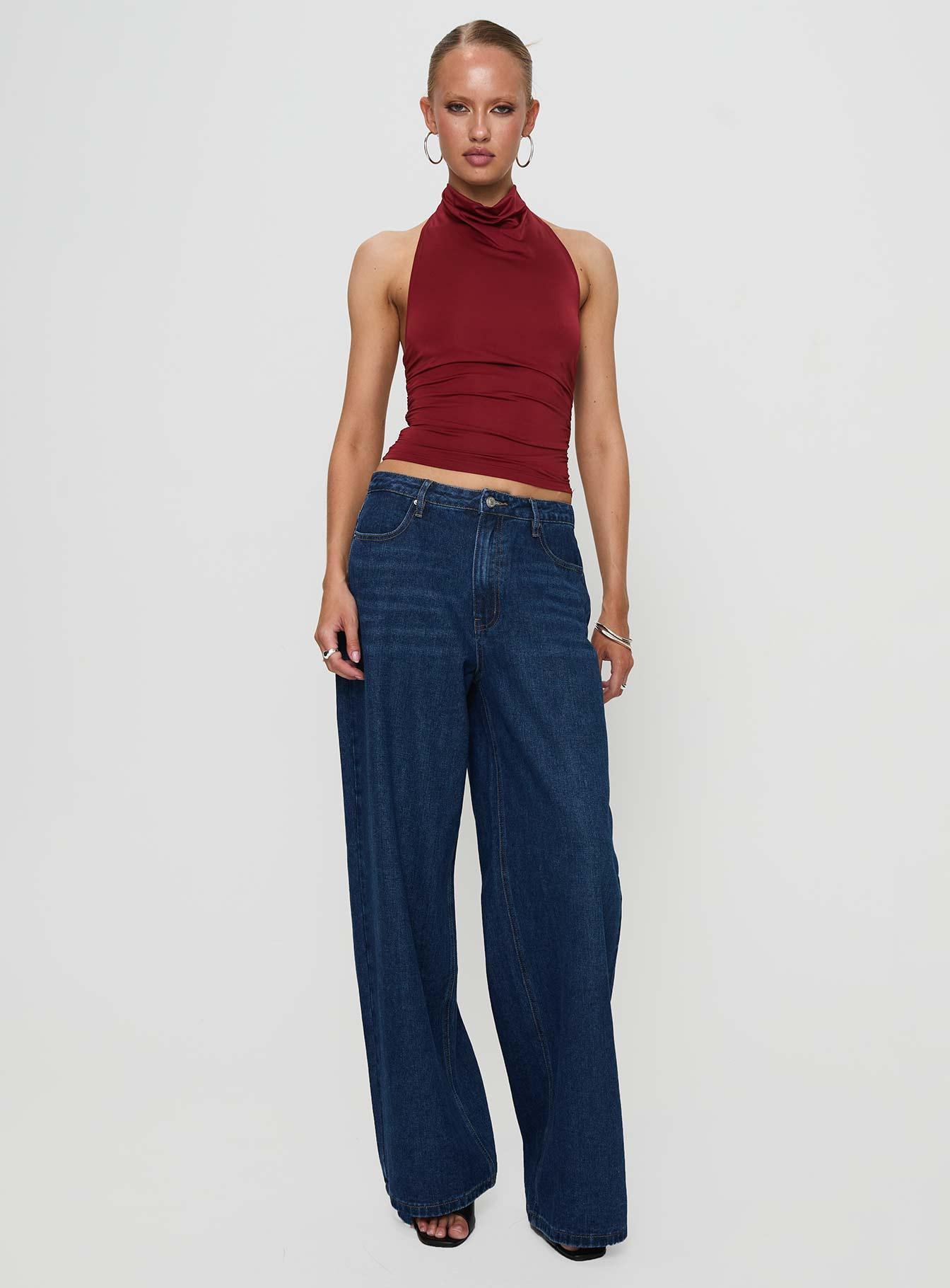 Giggle Top Burgundy Product Image
