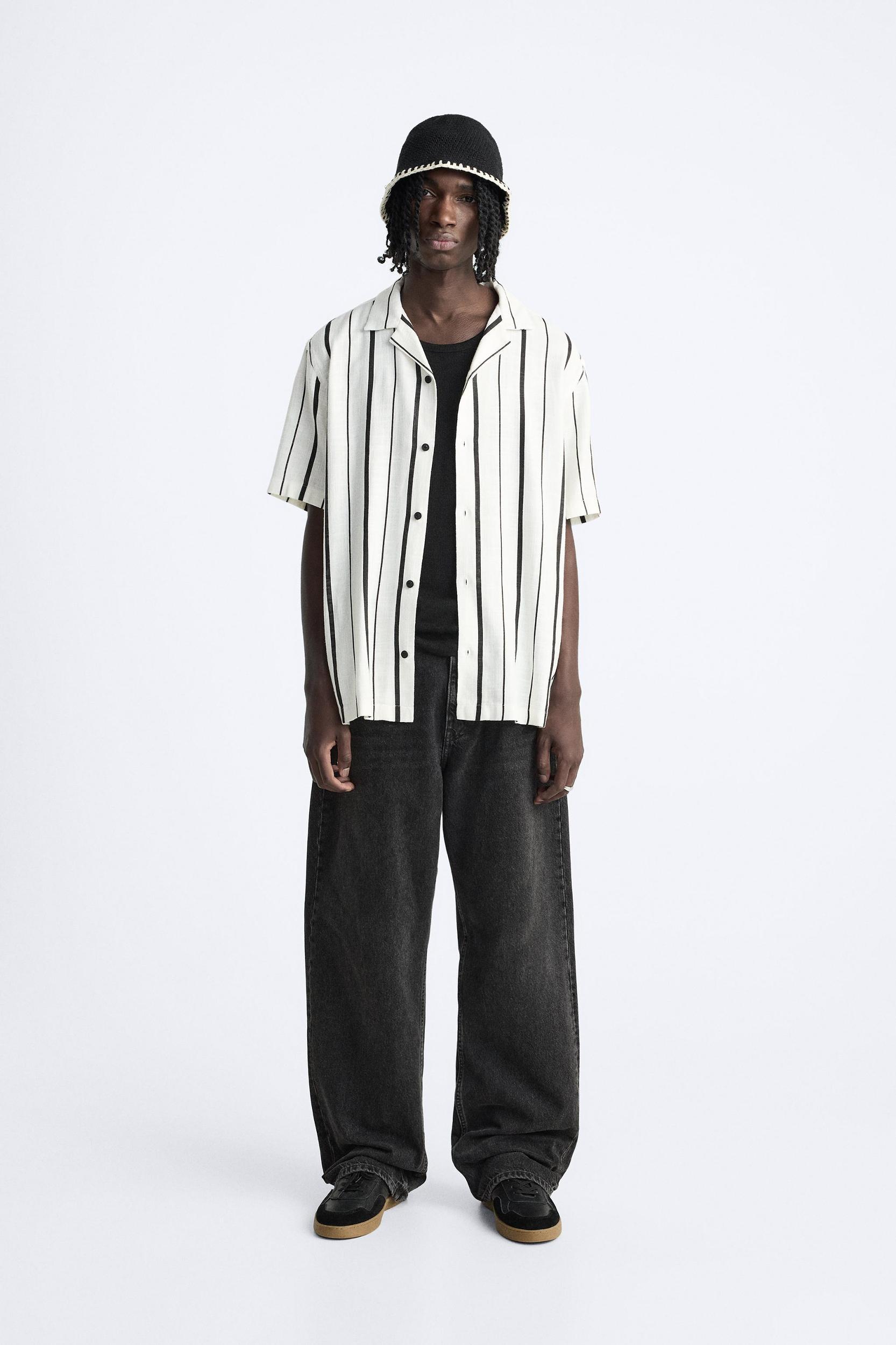 VISCOSE BLEND STRIPED SHIRT Product Image