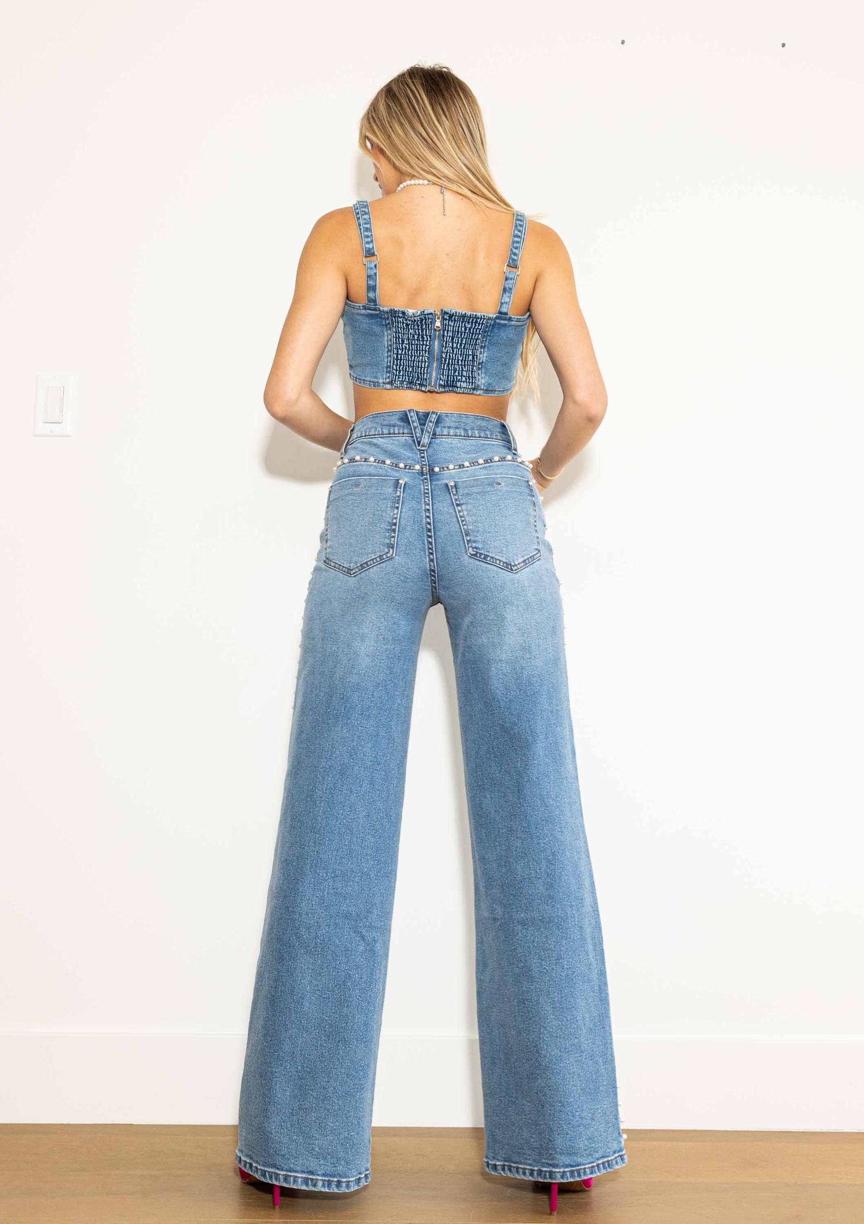 Pearl High-Rise Wideleg Jeans Product Image