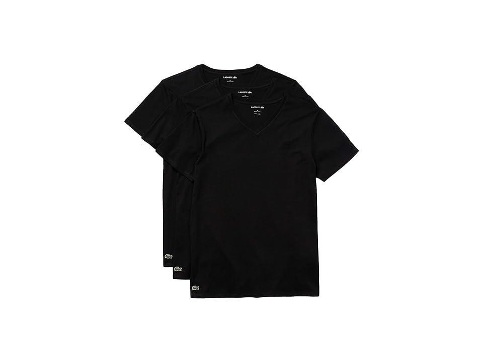 Lacoste 3-Pack V-Neck Regular Fit Essential T-Shirt Men's Clothing Product Image