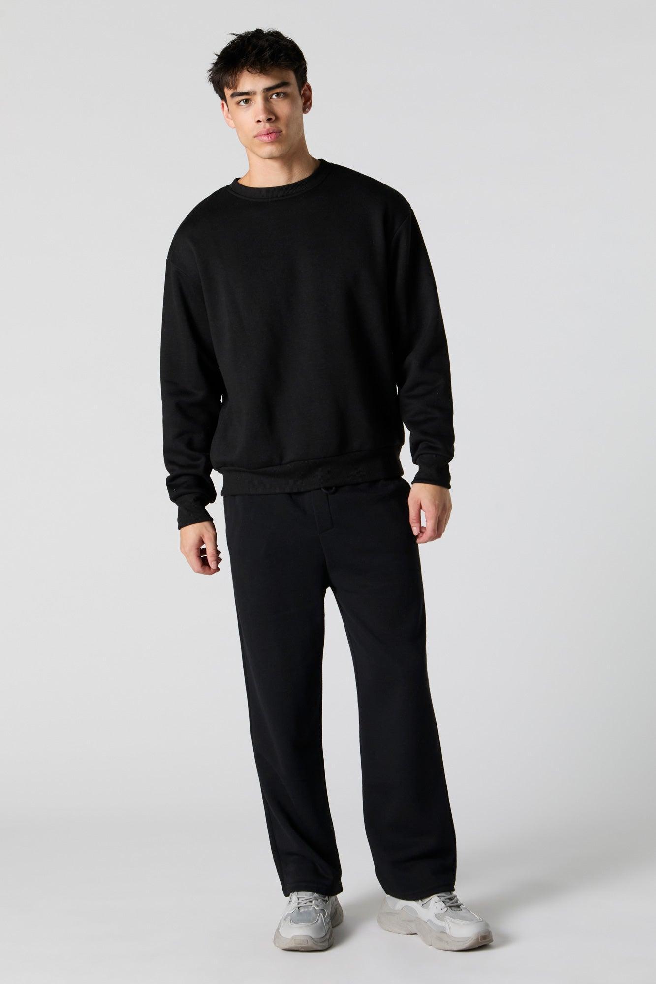 Solid Fleece Sweatshirt Male Product Image