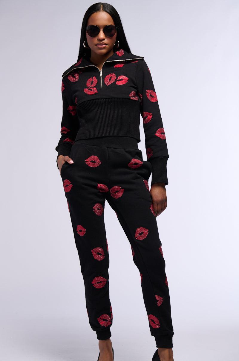 ALL MY KISSES QUARTER ZIP SWEATSHIRT Product Image