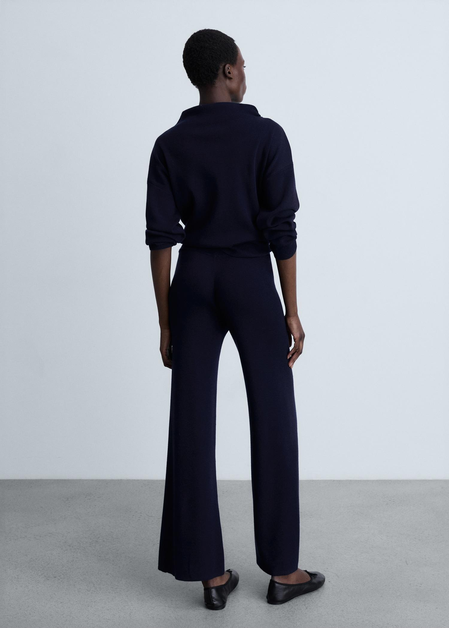 Straight knitted pants - Women | MANGO USA Product Image