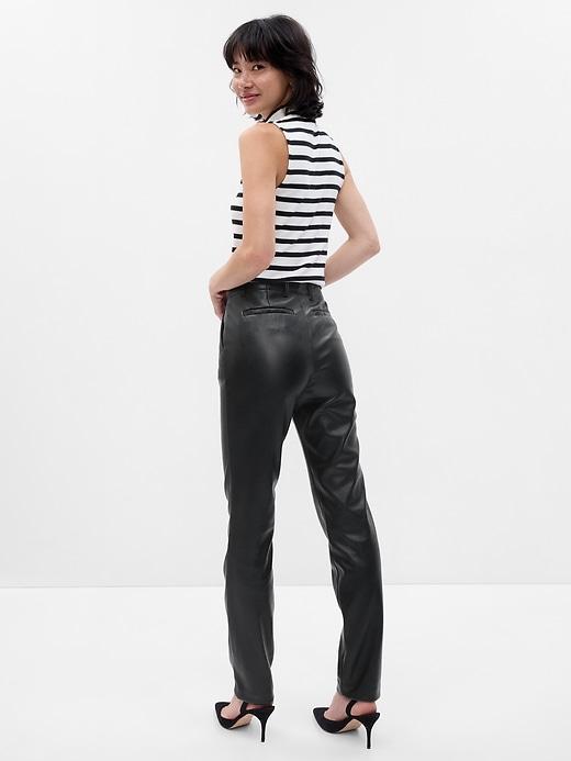 Mid Rise Vegan Leather Downtown Trousers Product Image