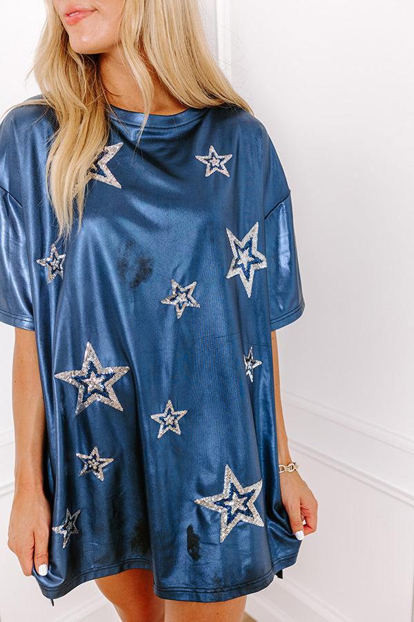 Seeing Stars Sequin Embroidered Mini Dress Product Image