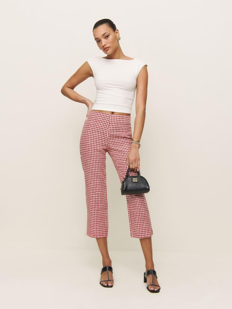 Petra Linen Low Rise Pedal Pusher Pant Product Image