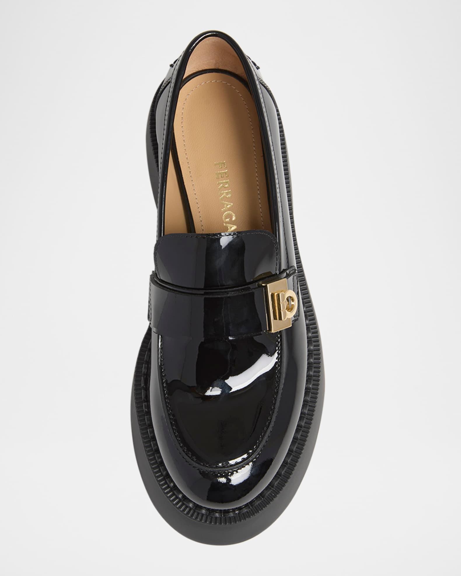 Caminia Patent Gancini Chunky Loafers Product Image