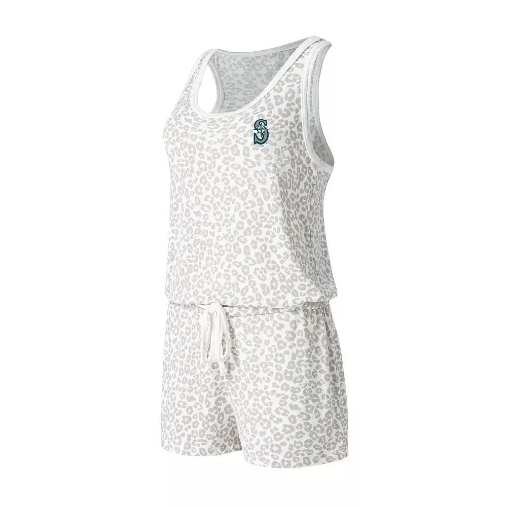 Women's Concepts Sport Cream Atlanta Braves Montana Hacci Knit Romper, Size: Small, Beige Product Image