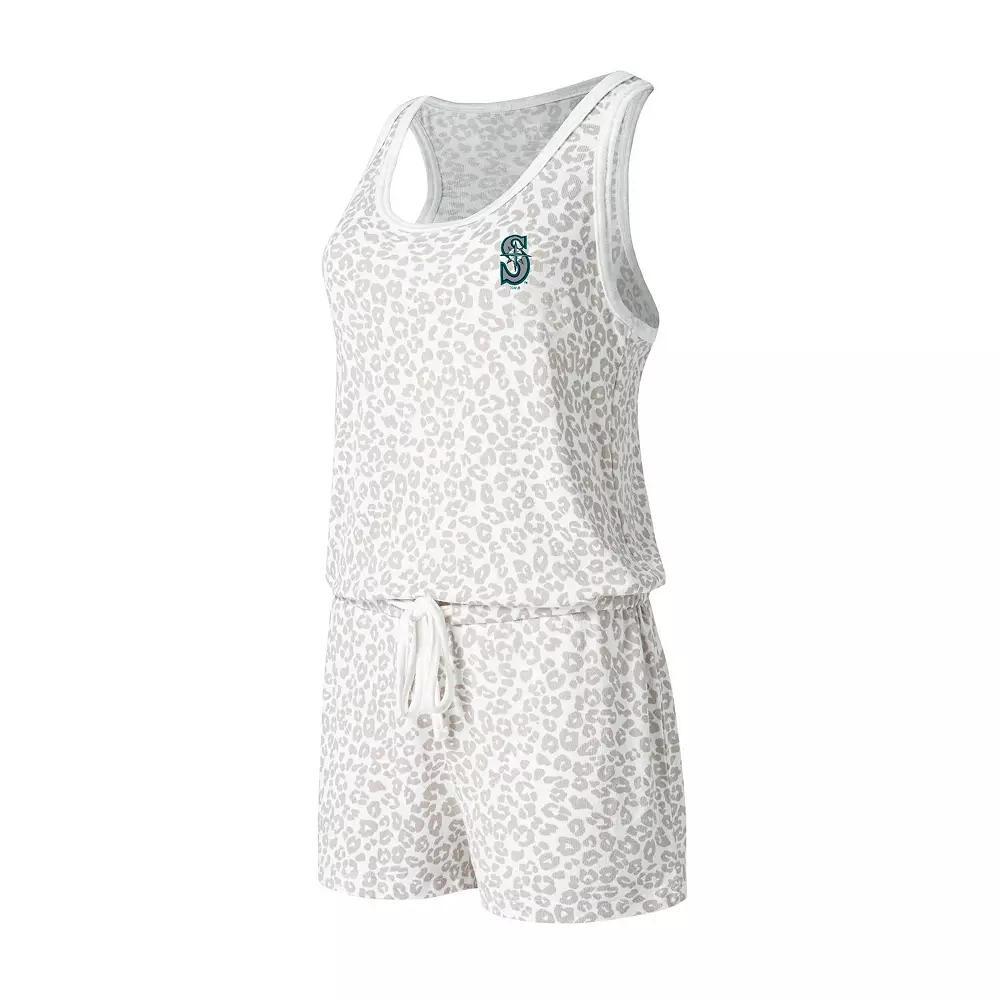 Women's Concepts Sport Cream Atlanta Braves Montana Hacci Knit Romper, Size: Small, Beige Product Image
