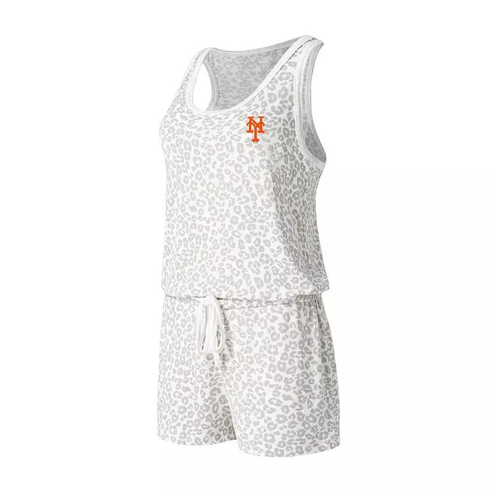 Women's Concepts Sport Cream Chicago Cubs Montana Hacci Knit Romper, Size: XL, Beige Product Image