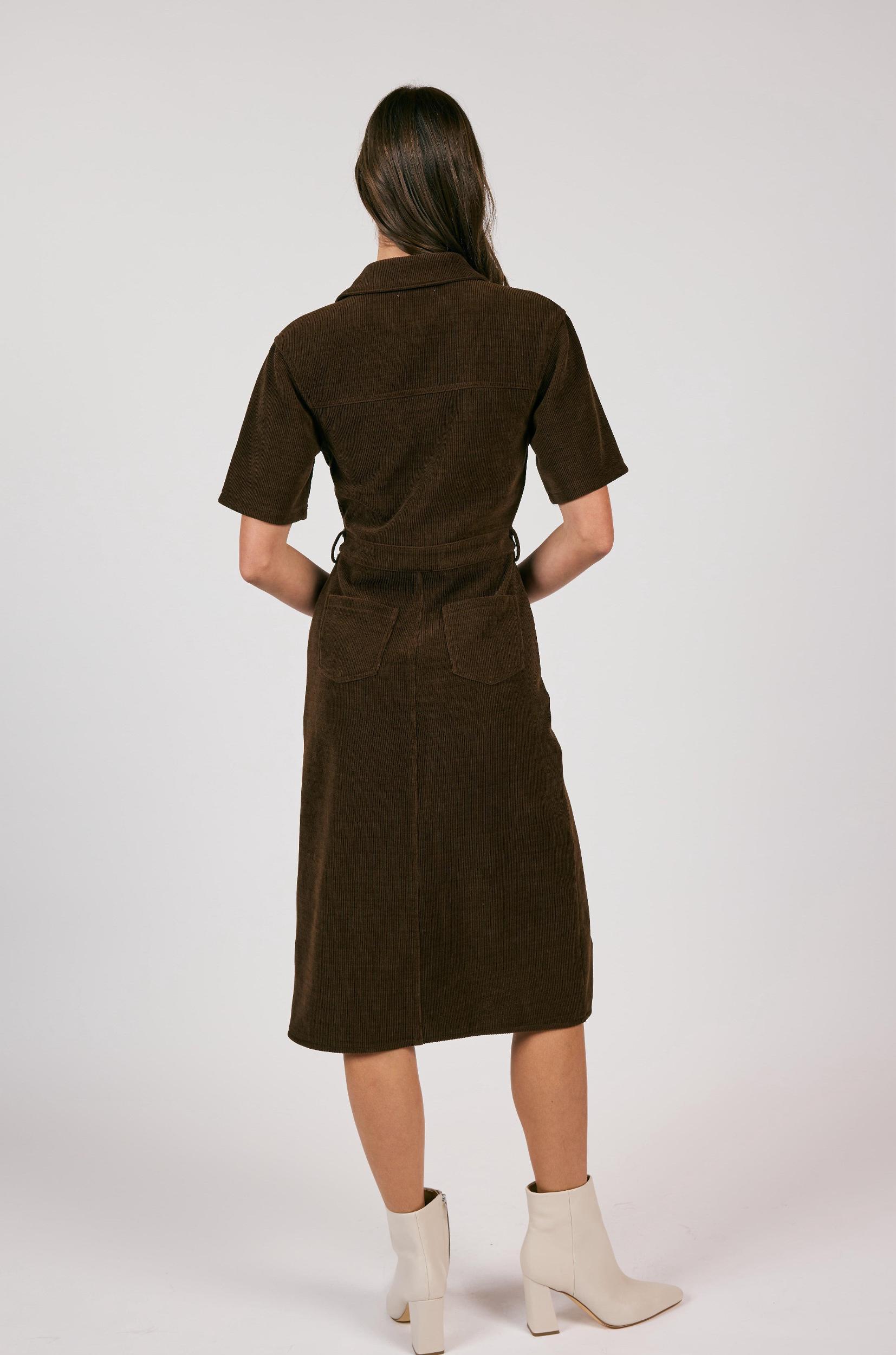 Paradox Cord Shirt Midi Dress Product Image