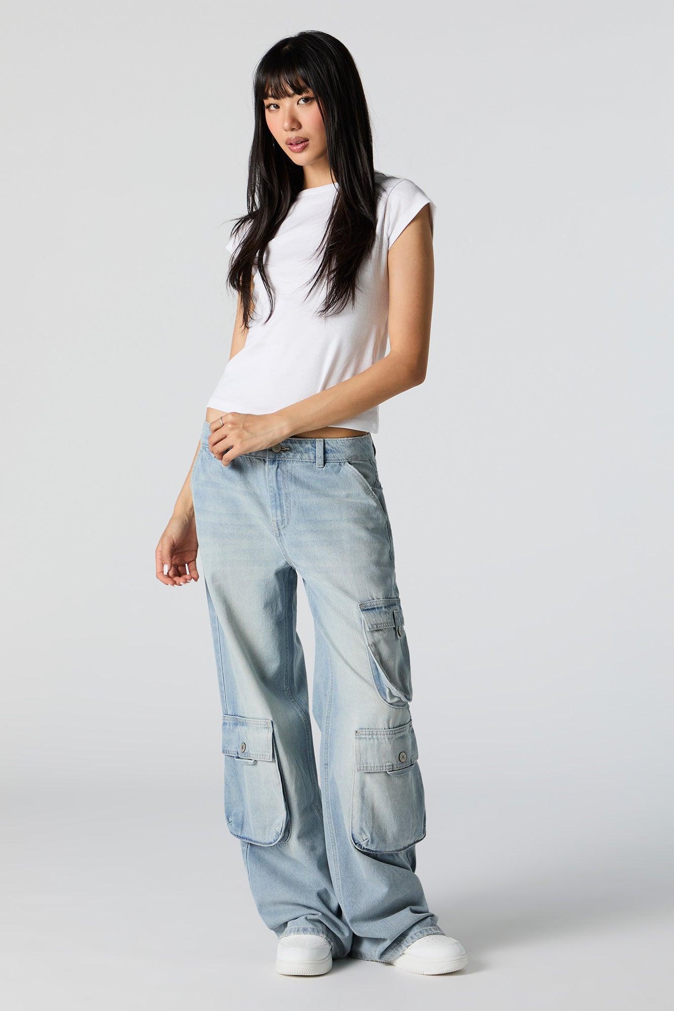 Mid Rise Cargo Jean Female Product Image
