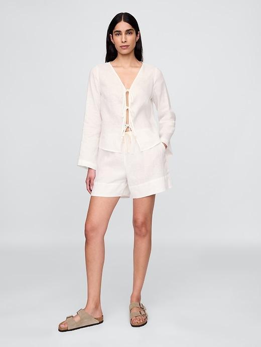100% Linen Easy Shorts Product Image