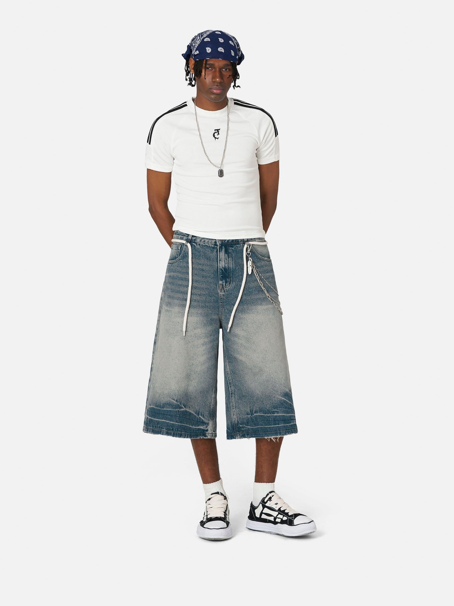 Aelfric Eden Lightning Print Longline Jorts Product Image